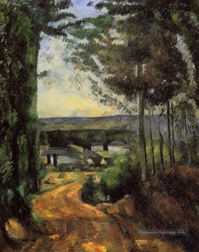 Route des arbres et paysages du lac Paul Cézanne Peinture à l'huile